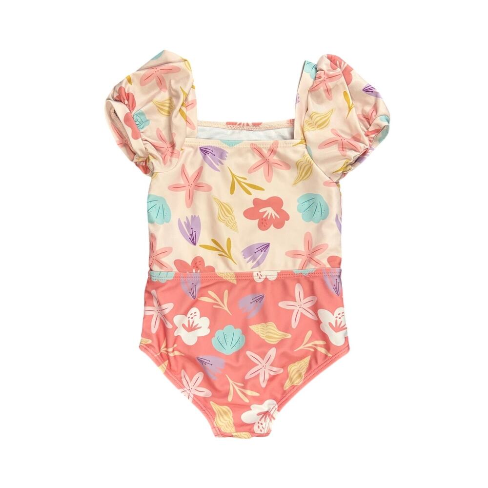 Disney Princess Ariel The Little Mermaid Toddler Girl One-Piece Swimsuit 3T - Picture 4 of 5